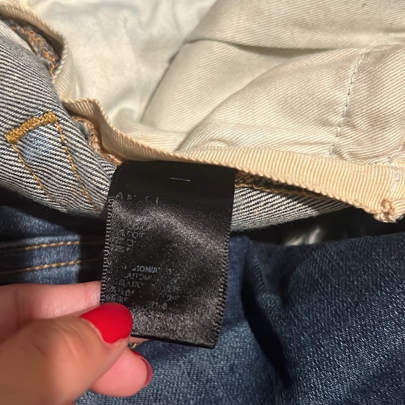 AMIRI Light and Dark Blue Distressed Skinny Jeans - Picture 4 of 12